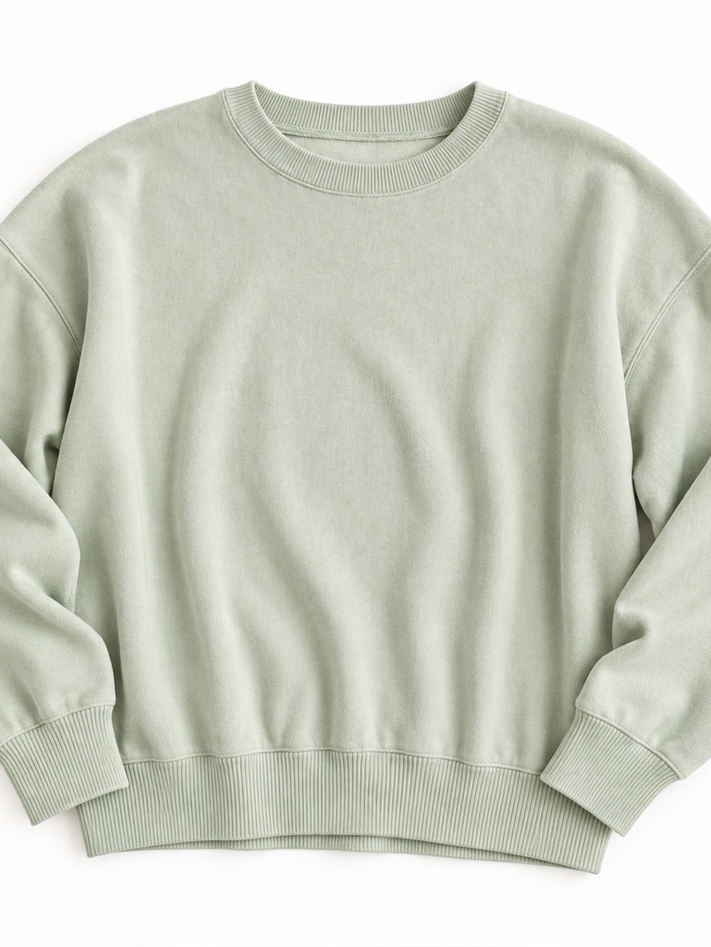 Aerie Light Mint Green Cotton Crewneck Sweatshirt Oversized Large